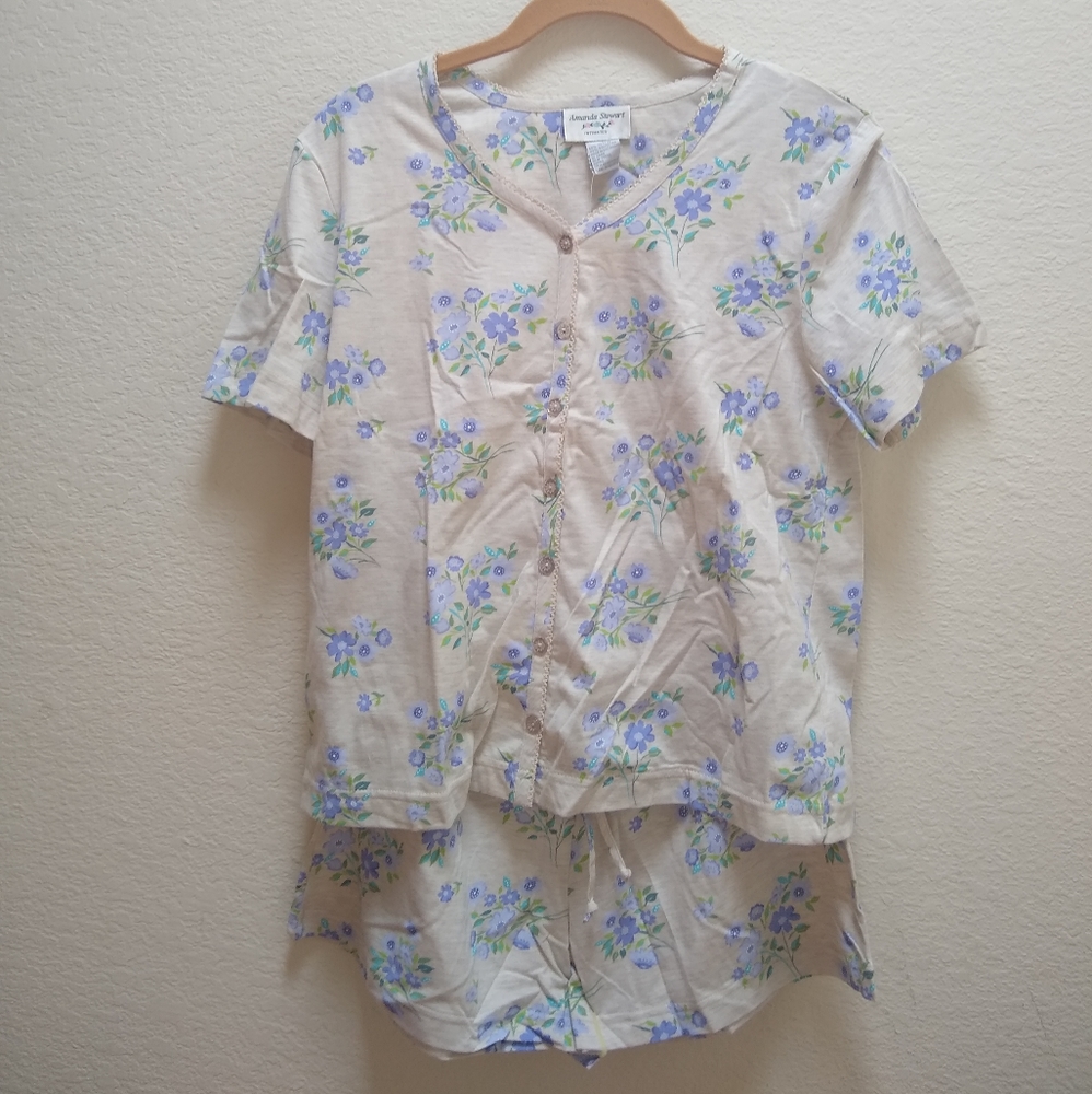 Vintage Amanda Stewart Intimates Floral 2 Piece